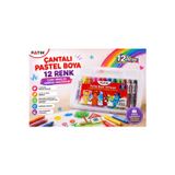 Fatih 12 Renk Pratik Çantalı Pastel Boya Seti Dağılma Yapmaz Canlı Renkler