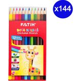 Fatih 12 Renk Tam Boy Kuru Boya Kalemi 144 Adet