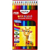 Fatih 12 Renkli Tam Boy Kuru Boya Kalemi Karton Kutu İçinde Kırtasiye Ürünü