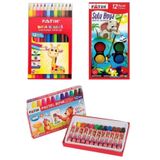 Fatih 12'li - 3'lü Set Kuru Boya + Pastel Boya + Sulu Boya 8690216511117