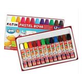 Fatih 12'li Çok Renkli Pastel Boya 2 Adet Kırtasiye Ürünü Türkiye Menşeli