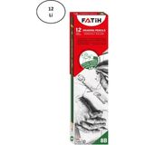 Fatih 12'li Dereceli Kurşun Kalem 8B Renkli Çocuklar İçin Uygun Kalem Seti