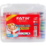 Fatih 18 Renk Pastel Boya Plastik Çantalı Tutucu Hediyeli 18 Li 1 Paket - Karışık-Çok Renkli - Standart - 18 Renkli