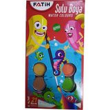 Fatih 21 Li Sulu Boya ve Suluboya Fıçası 1 Adet 21 Renk Suluboya - Renkli - Standart