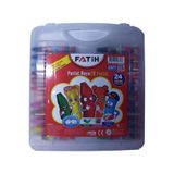 Fatih 24 Lü Pastel Boya Plastik Çantalı Tutuculu 1 Paket 24 Renk Pastelboya Çantalı Pastel Tutucu He