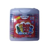 Fatih 24 Lü Pastel Boya Plastik Çantalı Tutuculu 1 Paket 24 Renk Pastelboya Çantalı Pastel Tutucu Hediyeli