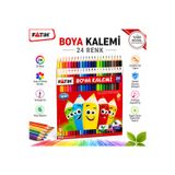 Fatih 24 Renk Kuru Boya Kalemi Çocuklar Için Canlı Renkler Yumuşak Uçlu Boyama Kalemi Seti