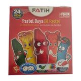 Fatih 24 Renk Pastel Boya Karton Kutu 1 Paket 24 Lü Pastel Boya Seti - Karışık-Çok Renkli - Yarım boy
