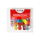 Fatih 24 Renk Pastel Boya Seti Çocuklar İçin Güvenli Canlı Renkler Okul Resim Boyası