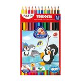 Fatih 33250 Tridocia Üçgen Mercanlı Tam Boy 12 Renk Kuru Boya