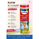 Fatih 36 Renk Kuru Boya Kalemi Seti Silindir Kutulu Renkli Boya Kalemleri Çocuk Okul Kırtasiye