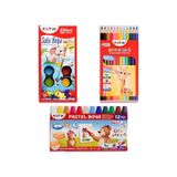 FATİH 3'LÜ BOYAMA SETİ 12'Lİ (KURU BOYA+SULU BOYA+PASTEL BOYA) TYBMAGUBTTR7ROUU40
