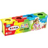 Fatih 4 Renk Oyun Hamuru 520 GR Eğitici ve Yaratıcı Oyun için Güvenli Malzeme - Renkli