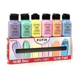 fatih akrilik boya 75 ml x 6 renk pastel fa55510 - Yok