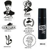 Fatih Atatürk Spray Tattoo Geçici Dövme Yapma Seti Sprey Dövme Kiti