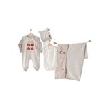 Fatih Bebek Andywawa AC23025 Organic Newborn Baby 4lü Hastane Çıkışı Beige - 0 - 3 Ay - Bej