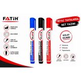 Fatih Beyaz Tahta Kalemi 3'Lü Set Mavi Siyah Kırmızı Whiteboard Marker Silinebilir