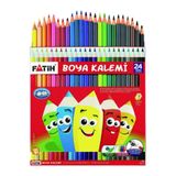 Fatih Boya Kalemi, 24'lü Tam Boy Kuru Boya Seti, Karton Kutu
