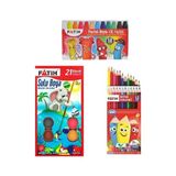 Fatih Boya Kalemi Seti ( 12 Renk Kuru Boya + 12 Renk Pastel Boya + 21 Renk Sulu Boya )