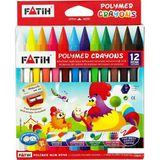 fatih crayon mum boya 12 renk uzun silgi + kalemtraş fa50130cb12ruz - Yok