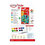 Fatih F-12 Sulu Boya 12 Renk | Fırçalı Suluboya Seti | Zehirsiz | Çocuklar Için