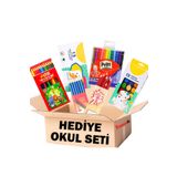 Fatih Fn Hediyelik Ilk Okul Seti Kuru Sulu Pastel Keçeli Boya Kurşun Kalem (Kız)