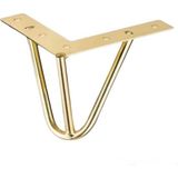 Fatih Hırdavat Fatihhirdavat 15 cm Gold Metal Mobilya Masa Ayağı