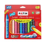 Fatih Jumbo Keçeli Kalem 12 Renk 34260