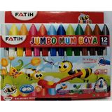 Fatih Jumbo Mum Boya 12 Renkli Üçgen Kalemler Çocuklar İçin Yerli Üretim