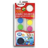 Fatih Jumbo Sulu Boya 12 Renk Çocuklar İçin Eğlenceli ve Güvenli Boyalar Seti