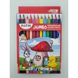 Fatih Jumbo Üçgen Kuru Boya Kalemi 12 Renkli Ergonomik Tasarım ile Çocuklar İçin Kolay Kullanım