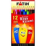 Fatih Kalem Fatih 12 Renkli Kuru Boya Kalemi Tam Boy Seti Çocuklar İçin Eğlenceli Sanat Aracı
