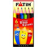 Fatih Kalem Yarım Boy Kuru Boya 6 Renk Adet Kaliteli Renkli Kalem Seti