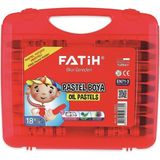Fatih King Size 18 Renk Pastel Boya Çantalı Güvenli Kırtasiye Ürünü Çocuklar İçin