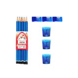 Fatih Kurşun Kalem Mercanlı 12 Adet + Sınav Silgisi 3 Adet + Kalemtraş Çift Hazneli 3 Adet Yeni Tasarım 8565654447774343