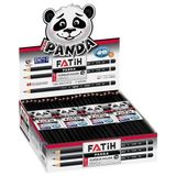 Fatih Kurşun Kalem Panda Yuvarlak 12'li Paket - Siyah