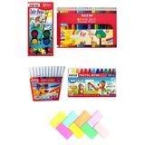 Fatih Kuru Boya 36'lı + Sulu Boya + Kuru Boya + Pastel Boya + Pastel Silgiler Yeni Sezon Kırtasiye Seti