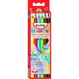 fatih kuru boya kalemi triangular tam boy jumbo üçgen 6 renk 3,5 mm 33490 - Yok