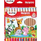 Fatih Kuru Boya Tribo 12 Renk Jumbo Üçgen Kalemler ile Eğlenceli Çizimler