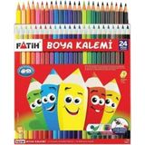 Fatih Kuruboya 24 Renk Set Tam Boy Araç Gereçler İçin Renkli Boya Kalemleri