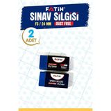Fatih Mavi Sınav Silgisi 2 Adet Orta Boy İz Bırakmayan Dust-Free 24 mm