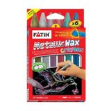 Fatih Metallic Wax Crayon 6 Renk Jumbo Mum Boya