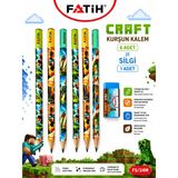 Fatih Mini Craft B Kurşun Kalem Seti 6 Mini Craft Kurşun Kalem 1 Mini Craft Silgi Okul Kırtasiye Seti