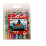 Fatih Mini Craft Jumbo Üçgen Kuru Boya Kalemi 12 Renk Çantalı