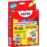 Fatih Multi Crayons 6 Adet Yıkanabilir Parmak Boyaları Seti Çocuklar için Güvenli ve Eğlenceli