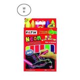 Fatih Mum Pastel Boya Neon Wax Crayon Jumbo 6 Renk 12'li