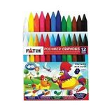 Fatih Mum Pastel Boya Polymer Crayons Kısa 12 Renk 50110/F - Turuncu