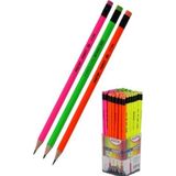 Fatih Neon Silgili Kurşun Kalem 4 Adet (Sarı,yeşil,pembe,turuncu)