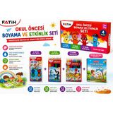 Fatih Okul Öncesi Boyama ve Etkinlik Seti 4 Parça - 12 Renk Sulu Boya + Kuru Boya + Mum Boya + Resim Defteri