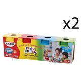 Fatih Oyun Hamuru 4 Renk 400 gr 2 Adet - Çok Renkli